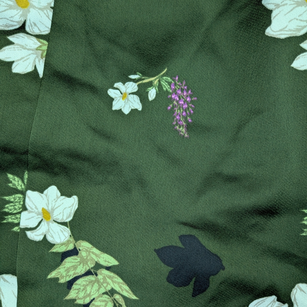 Banana Republic Petite Floral Dress In Forest Green - Picture 5 of 7